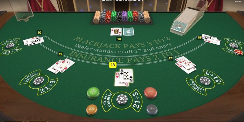 Giao diện bài Blackjack 3D sắc nét